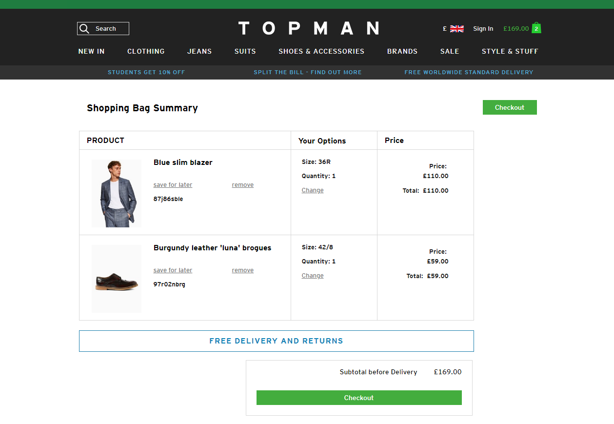 купить Topman в англии